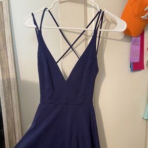 Lulu's Navy Homecoming Dress